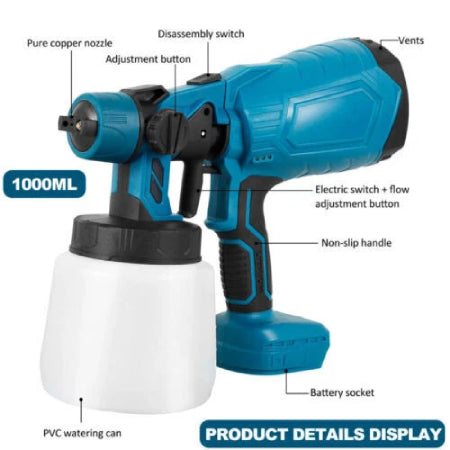 Cordless High Pressure Spray Gun Paint Sprayer | 50% OFF Till Stock Lasts